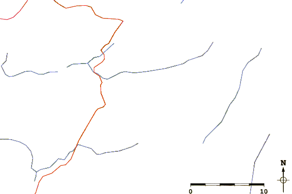 Roads and rivers around Mount Brewster