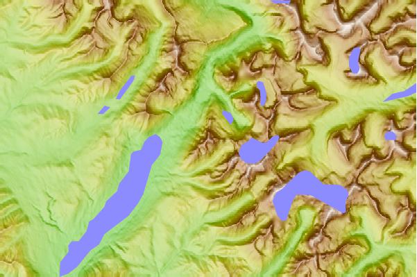 Surf breaks located close to Mount Brown (Montana)