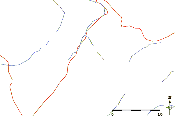 Roads and rivers around Mount Brown (Montana)