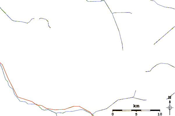 Roads and rivers around Mount Buckindy