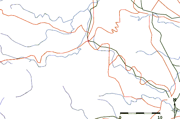 Roads and rivers around Mount Bukō