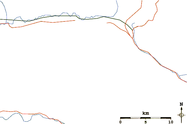 Roads and rivers around Mount Bullen