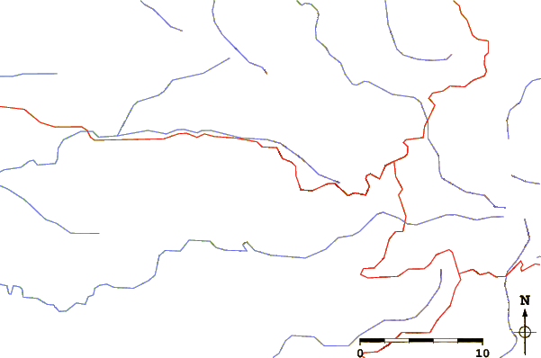 Roads and rivers around Mount Buller (mountain)