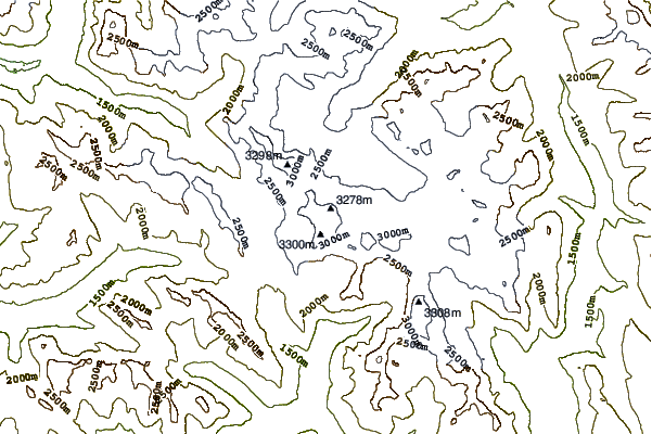 Mountain peaks around Mount Bulyea