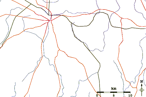 Roads and rivers around Mount Buninyong