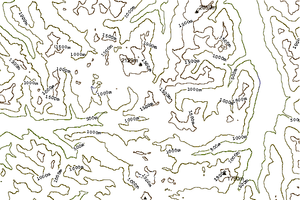 Mountain peaks around Mount Burman