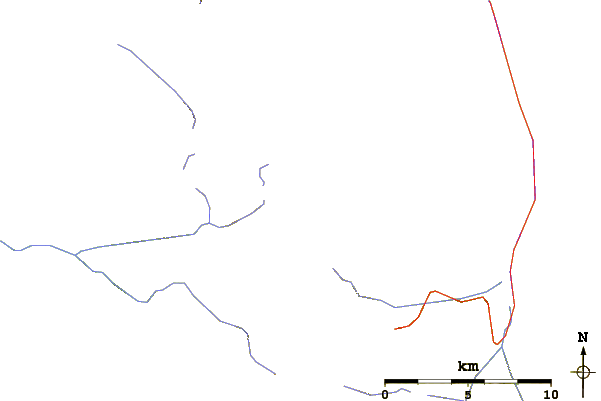 Roads and rivers around Mount Burman