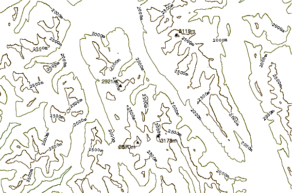 Mountain peaks around Mount Burstall