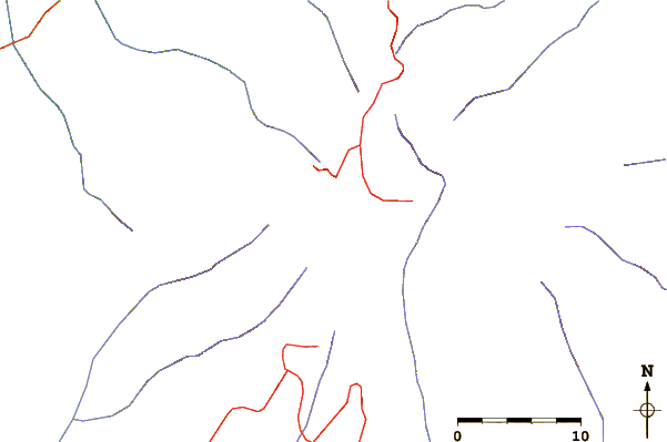 Roads and rivers around Mount Bwahit