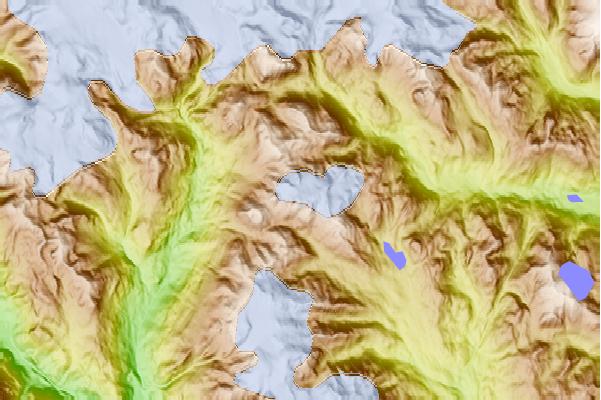 Surf breaks located close to Mount Callaghan