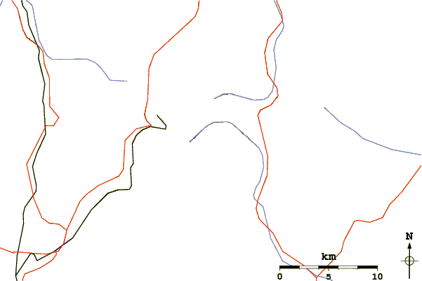 Roads and rivers around Mount Cameron