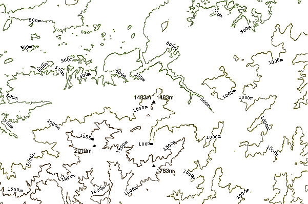 Mountain peaks around Mount Cammerer