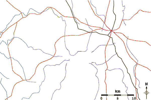 Roads and rivers around Mount Canobolas