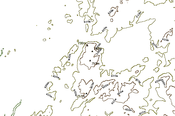 Mountain peaks around Mount Carleton