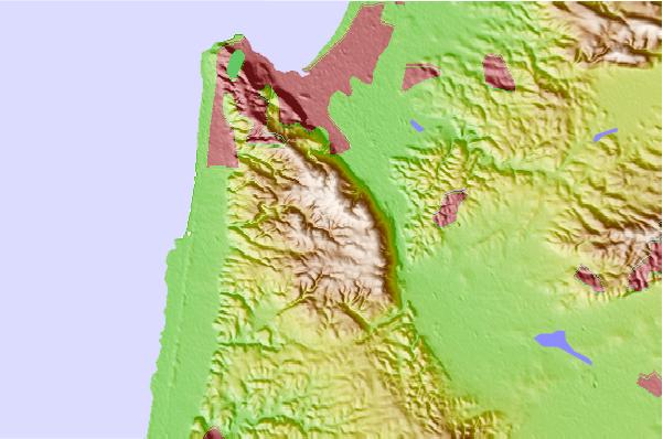 Surf breaks located close to Mount Carmel