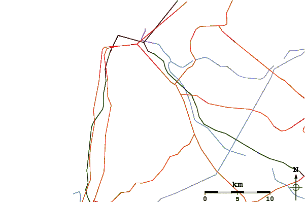 Roads and rivers around Mount Carmel