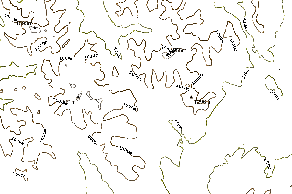 Mountain peaks around Mount Caubvik