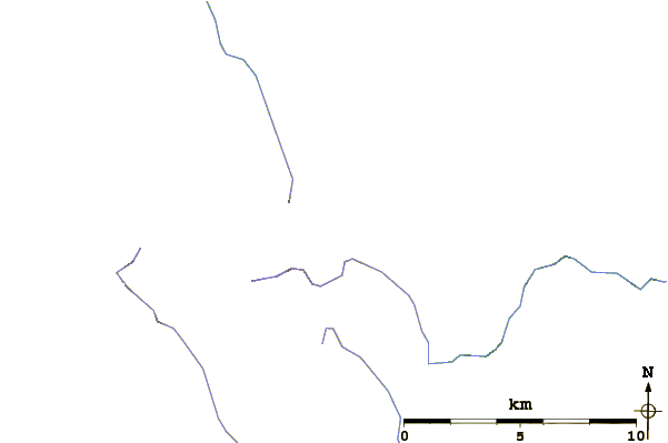 Roads and rivers around Mount Caubvik