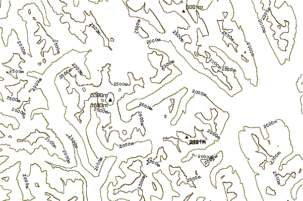 Mountain peaks around Mount Cautley