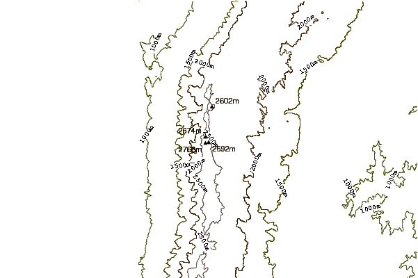 Mountain peaks around Mount Champaquí