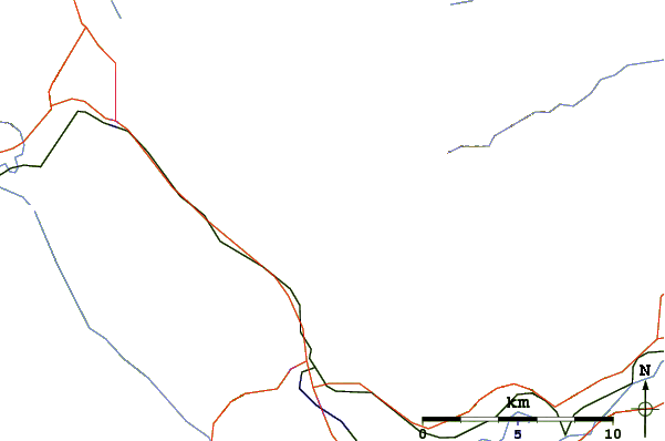 Roads and rivers around Mount Charles Stewart