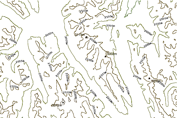 Mountain peaks around Mount Chester