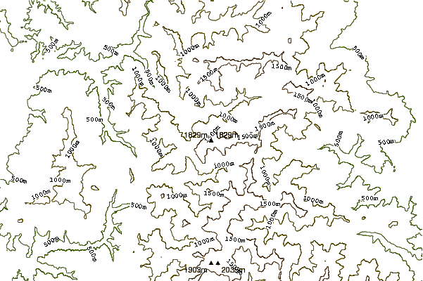 Mountain peaks around Mount Chiroro