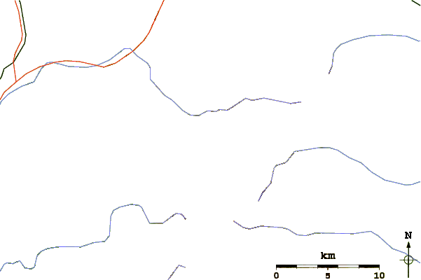 Roads and rivers around Mount Chiroro