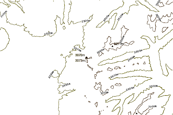 Mountain peaks around Mount Chittenden