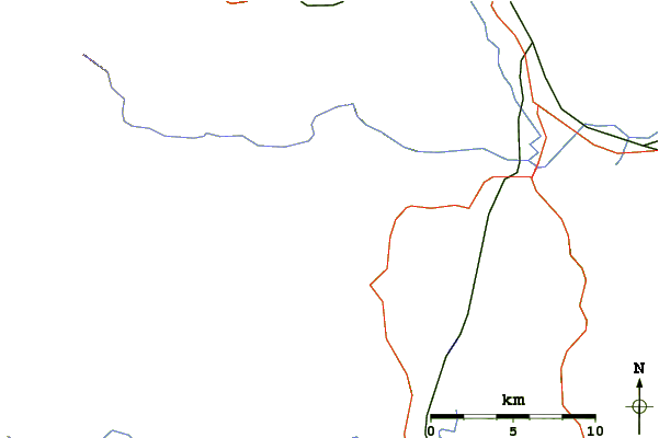Roads and rivers around Mount Chocorua