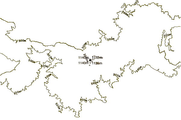 Mountain peaks around Mount Cholomon