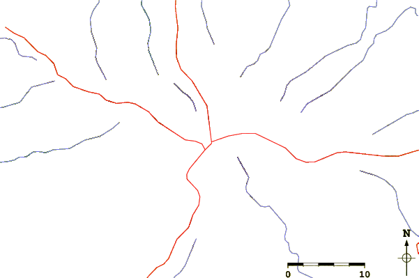 Roads and rivers around Mount Choqa