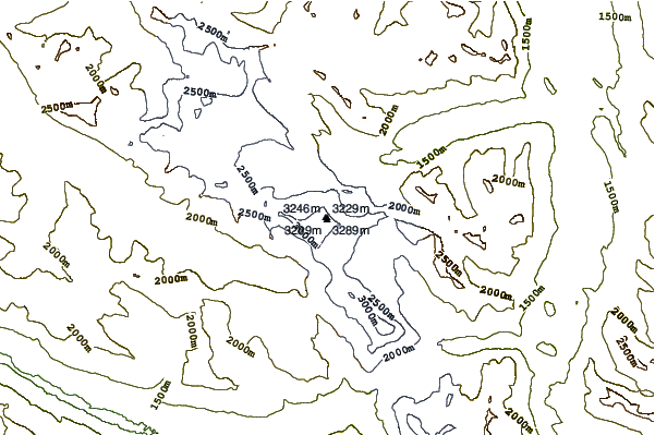 Mountain peaks around Mount Chown