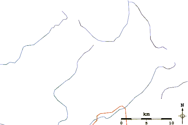 Roads and rivers around Mount Christie (Washington)