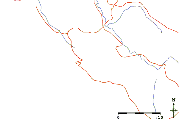 Roads and rivers around Mount Çika