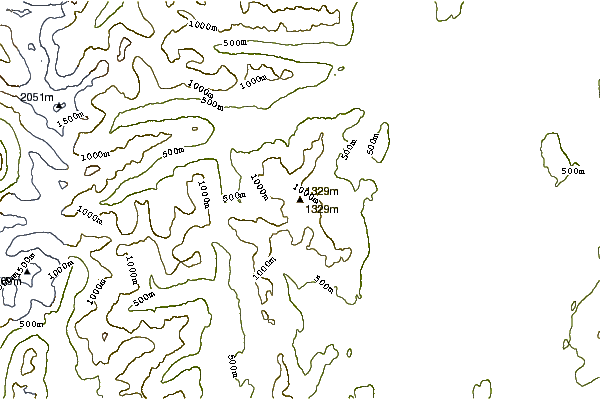 Mountain peaks around Mount Clague (Howson Range)