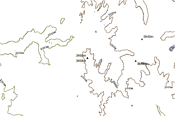 Mountain peaks around Mount Clark (California)