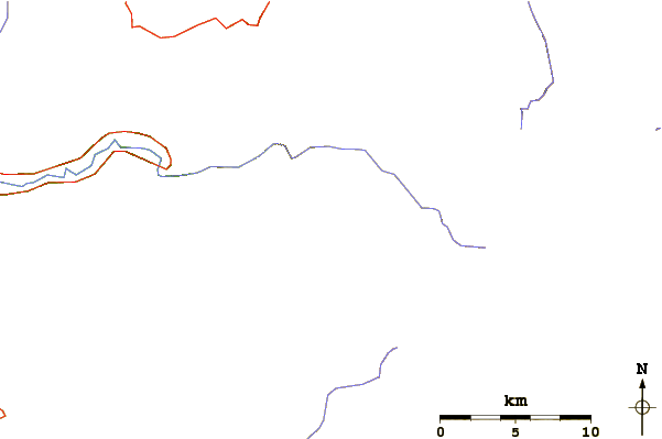 Roads and rivers around Mount Clark (California)