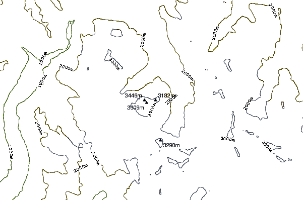 Mountain peaks around Mount Clemenceau