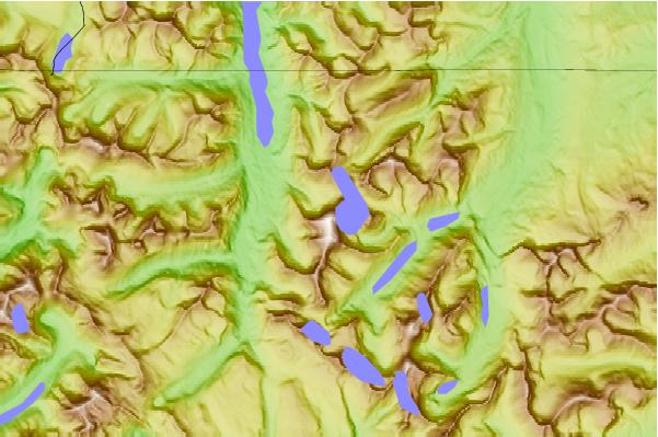 Surf breaks located close to Mount Cleveland (Montana)