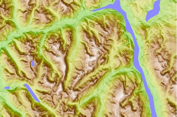 Surf breaks located close to Mount Cobb (British Columbia)