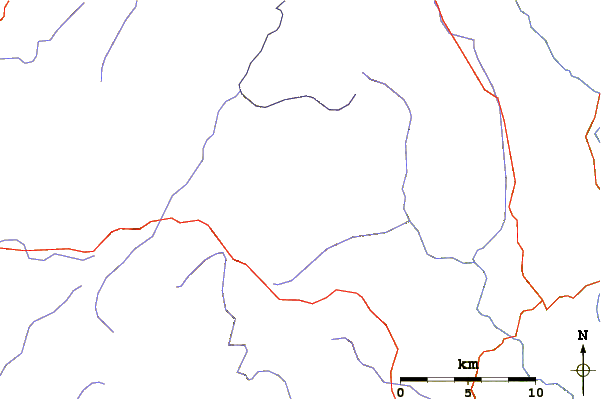 Roads and rivers around Mount Cobberas