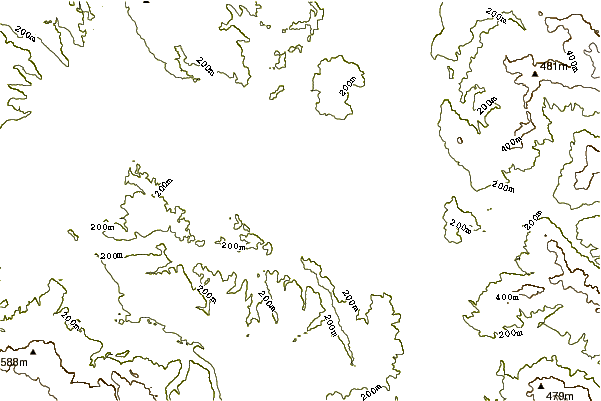 Mountain peaks around Mount Coffin