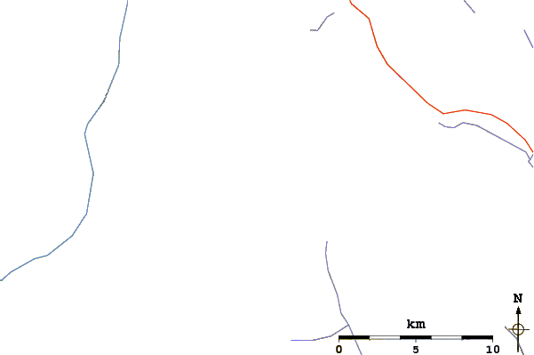 Roads and rivers around Mount Collie