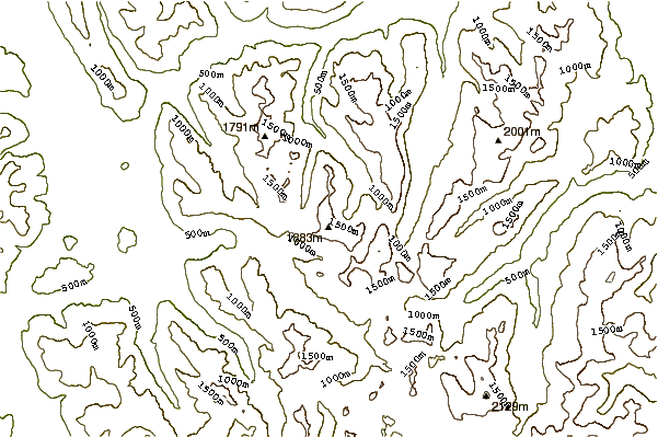 Mountain peaks around Mount Colonel Foster