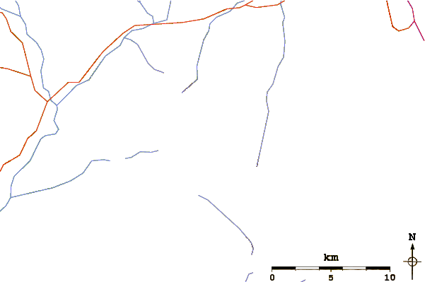 Roads and rivers around Mount Colonel Foster