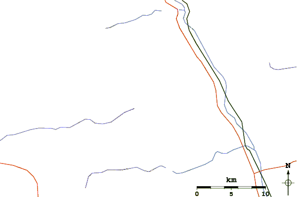 Roads and rivers around Mount Columbia (Sawatch)