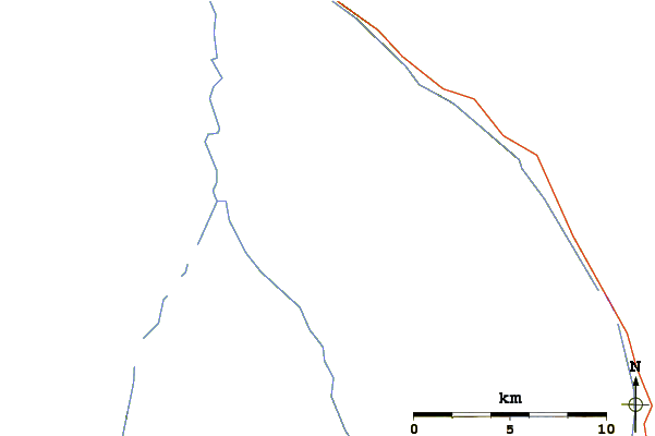 Roads and rivers around Mount Confederation