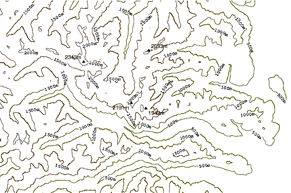 Mountain peaks around Mount Constance