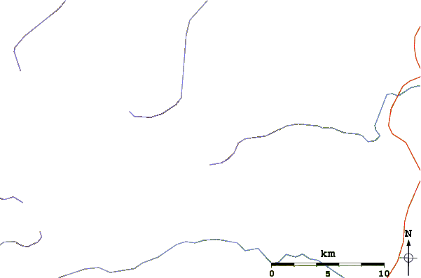 Roads and rivers around Mount Constance